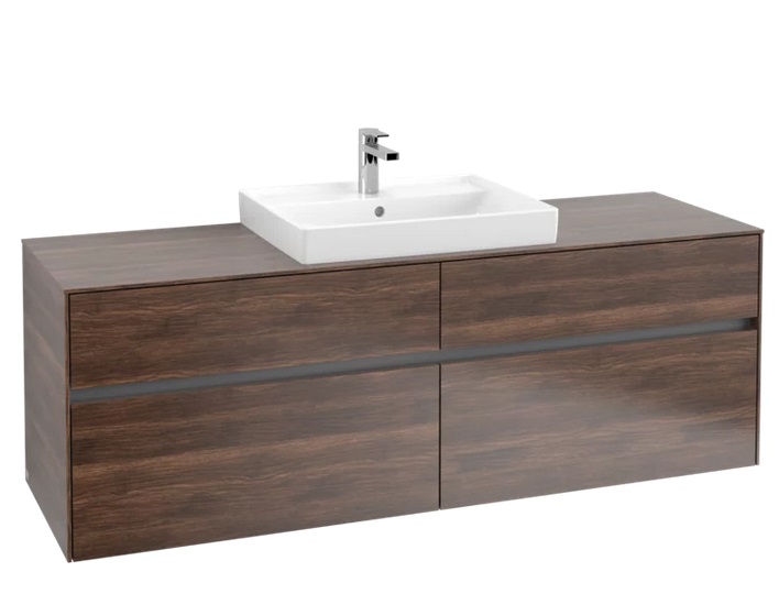 Тумба под раковину Villeroy & Boch Collaro 160х50 см с подсветкой ДСП дуб аризона C025B0VH