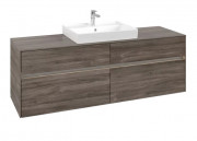 Тумба под раковину Villeroy & Boch Collaro 160х50 см с подсветкой ДСП каменный дуб C025B0RK