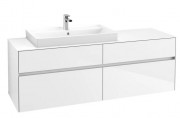 Тумба під раковину Villeroy & Boch Collaro 160х50 см із підсвічуванням МДФ глянсовий білий C026B0DH