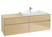 Тумба під раковину Villeroy & Boch Collaro 160х50 см із підсвічуванням ДСП північний дуб C027B0VJ