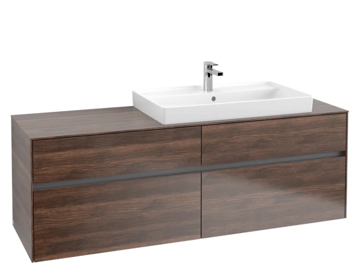 Тумба под раковину Villeroy & Boch Collaro 160х50 см с подсветкой ДСП дуб аризона C027B0VH