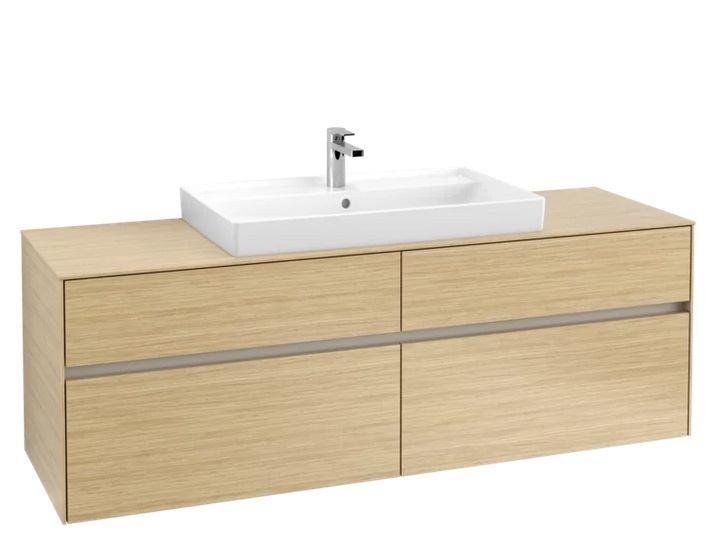 Тумба під раковину Villeroy & Boch Collaro 160х50 см із підсвічуванням ДСП північний дуб C028B0VJ