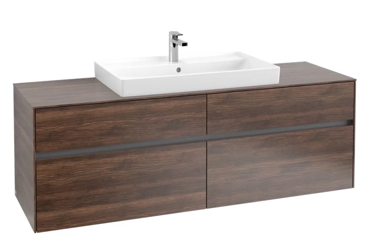 Тумба под раковину Villeroy & Boch Collaro 160х50 см с подсветкой ДСП дуб аризона C028B0VH