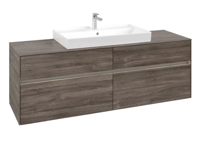 Тумба под раковину Villeroy & Boch Collaro 160х50 см с подсветкой ДСП каменный дуб C028B0RK