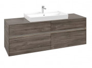 Тумба под раковину Villeroy & Boch Collaro 160х50 см с подсветкой ДСП каменный дуб C028B0RK