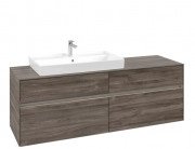 Тумба под раковину Villeroy & Boch Collaro 160х50 см с подсветкой ДСП каменный дуб C026B0RK