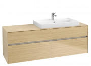 Тумба под раковину Villeroy & Boch Collaro 160х50 см с подсветкой ДСП северный дуб C027B0VJ