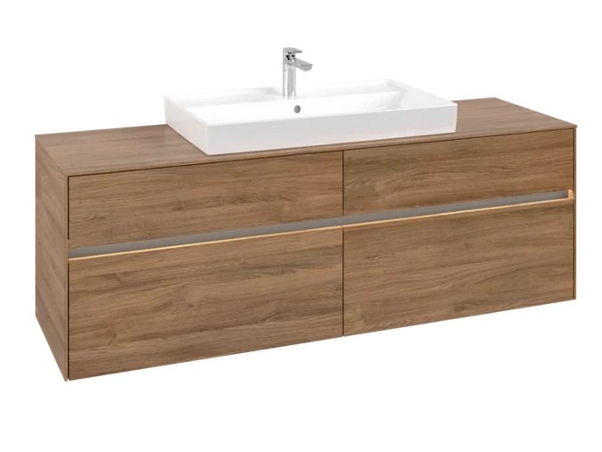 Тумба під раковину Villeroy & Boch Collaro 160х50 см із підсвічуванням ДСП дуб канзас C028B0RH