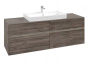 Тумба під раковину Villeroy & Boch Collaro 160х50 см із підсвічуванням ДСП кам'яний дуб C028B0RK