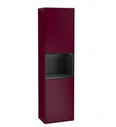 Пенал Villeroy & Boch Finion 41,8x151,6х27 см петлі зліва з підсвічуванням МДФ півонія матовий лак/чорний матовий лак F460PDHB