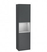 Пенал Villeroy & Boch Finion 41,8x151,6х27 см петлі зліва з підсвічуванням МДФ темно-синій матовий лак/світло-сірий матовий лак F460GJHG