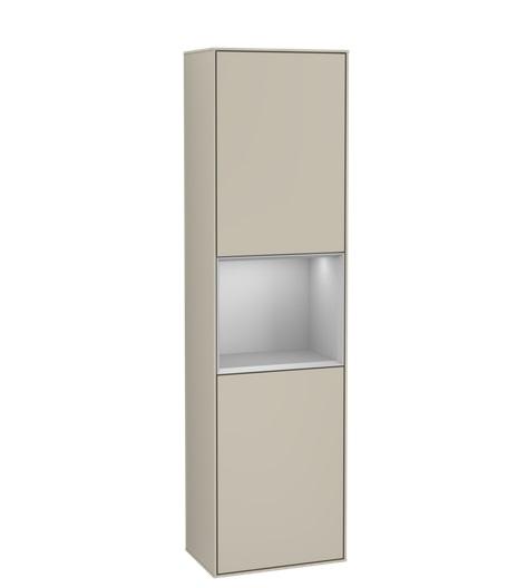 Пенал Villeroy & Boch Finion 41,8x151,6х27 см петли слева с подсветкой МДФ песок матовый лак/светло-серый матовый лак F460GJHH