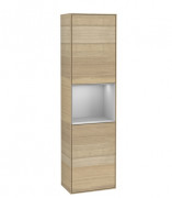 Пенал Villeroy & Boch Finion 41,8x151,6х27 см петлі зліва з підсвічуванням ДСП шпон дуба/світло-сірий матовий лак F460GJPC