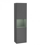 Пенал Villeroy & Boch Finion 41,8x151,6х27 см петлі зліва з підсвічуванням МДФ антрацит матовий лак/оливковий матовий лак F460GMGK