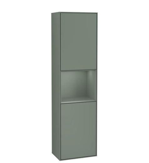 Пенал Villeroy & Boch Finion 41,8x151,6х27 см петлі зліва з підсвічуванням МДФ оливковий матовий лак F460GMGM