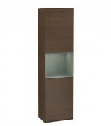 Пенал Villeroy & Boch Finion 41,8x151,6х27 см петлі зліва з підсвічуванням ДСП шпон волоського горіха/оливковий матовий лак F460GMGN