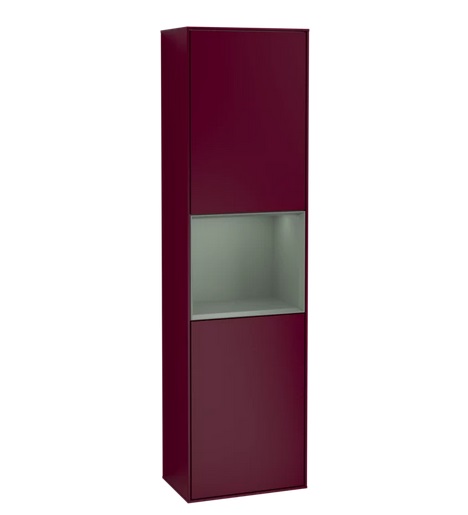 Пенал Villeroy & Boch Finion 41,8x151,6х27 см петли слева с подсветкой МДФ пион матовый лак/оливковый матовый лак F460GMHB