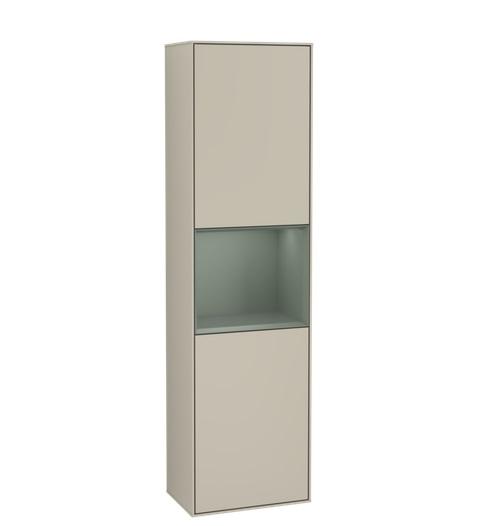 Пенал Villeroy & Boch Finion 41,8x151,6х27 см петлі зліва з підсвічуванням МДФ пісок матовий лак/оливковий матовий лак F460GMHH