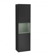 Пенал Villeroy & Boch Finion 41,8x151,6х27 см петлі зліва з підсвічуванням МДФ глянсовий чорний лак/оливковий матовий лак F460GMPH