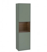 Пенал Villeroy & Boch Finion 41,8x151,6х27 см петлі зліва з підсвічуванням МДФ оливковий матовий лак/шпон волоський горіх F460GNGM