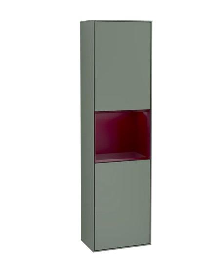 Пенал Villeroy & Boch Finion 41,8x151,6х27 см петлі зліва з підсвічуванням МДФ оливковий матовий лак/півон матовий лак F460HBGM