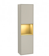 Пенал Villeroy & Boch Finion 41,8x151,6х27 см петлі зліва з підсвічуванням МДФ пісок матовий лак/золотий матовий лак F460HFHH