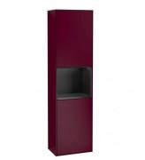 Пенал Villeroy & Boch Finion 41,8x151,6х27 см петлі зліва з підсвічуванням МДФ півонія матовий лак/чорний матовий лак F460PDHB