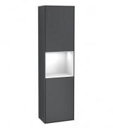 Пенал Villeroy & Boch Finion 41,8x151,6х27 см петли слева с подсветкой МДФ темно-синий матовый лак/глянцевый белый лак F460GFHG