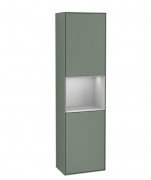 Пенал Villeroy & Boch Finion 41,8x151,6х27 см петлі зліва з підсвічуванням МДФ оливковий матовий лак/світло-сірий матовий лак F460GJGM