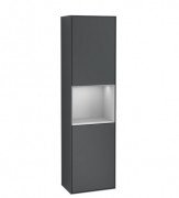 Пенал Villeroy & Boch Finion 41,8x151,6х27 см петлі зліва з підсвічуванням МДФ темно-синій матовий лак/світло-сірий матовий лак F460GJHG