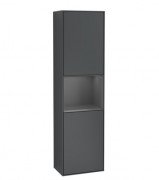 Пенал Villeroy & Boch Finion 41,8x151,6х27 см петли слева с подсветкой МДФ темно-синий матовый лак/антрацит матовый лак F460GKHG