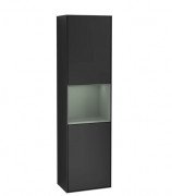 Пенал Villeroy & Boch Finion 41,8x151,6х27 см петлі зліва з підсвічуванням МДФ глянсовий чорний лак/оливковий матовий лак F460GMPH