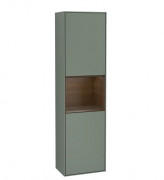 Пенал Villeroy & Boch Finion 41,8x151,6х27 см петлі зліва з підсвічуванням МДФ оливковий матовий лак/шпон волоський горіх F460GNGM