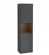 Пенал Villeroy & Boch Finion 41,8x151,6х27 см петлі зліва з підсвічуванням МДФ темно-синій матовий лак/шпон волоський горіх F460GNHG