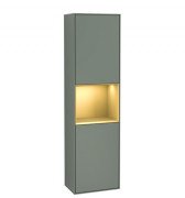 Пенал Villeroy & Boch Finion 41,8x151,6х27 см петлі зліва з підсвічуванням МДФ оливковий матовий лак/золотий матовий лак F460HFGM