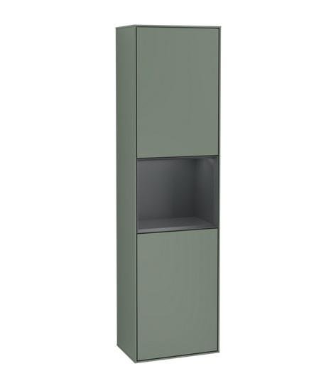 Пенал Villeroy & Boch Finion 41,8x151,6х27 см петлі зліва з підсвічуванням МДФ матовий оливковий лак/темно-синій матовий лак F460HGGM