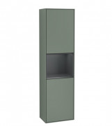 Пенал Villeroy & Boch Finion 41,8x151,6х27 см петлі зліва з підсвічуванням МДФ матовий оливковий лак/темно-синій матовий лак F460HGGM