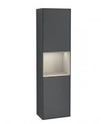 Пенал Villeroy & Boch Finion 41,8x151,6х27 см петлі зліва з підсвічуванням МДФ темно-синій матовий лак/пісок матовий лак F460HHHG