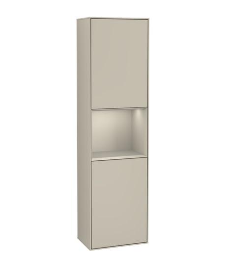 Пенал Villeroy & Boch Finion 41,8x151,6х27 см петлі зліва з підсвічуванням МДФ пісок матовий лак F460HHHH