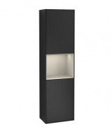 Пенал Villeroy & Boch Finion 41,8x151,6х27 см петлі зліва з підсвічуванням МДФ чорний матовий лак/пісок матовий лак F460HHPD