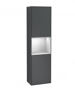 Пенал Villeroy & Boch Finion 41,8x151,6х27 см петлі зліва з підсвічуванням МДФ темно-синій матовий лак/білий матовий лак F460MTHG