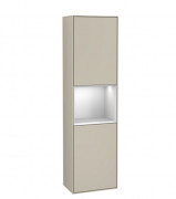 Пенал Villeroy & Boch Finion 41,8x151,6х27 см петлі зліва з підсвічуванням МДФ пісок матовий лак/білий матовий лак F460MTHH