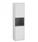 Пенал Villeroy & Boch Finion 41,8x151,6х27 см петлі ліворуч з підсвічуванням МДФ білий матовий лак/темно-синій матовий лак F460HGMT