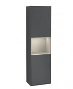 Пенал Villeroy & Boch Finion 41,8x151,6х27 см петлі зліва з підсвічуванням МДФ темно-синій матовий лак/пісок матовий лак F460HHHG