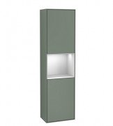 Пенал Villeroy & Boch Finion 41,8x151,6х27 см петлі зліва з підсвічуванням МДФ оливковий матовий лак/білий матовий лак F460MTGM