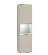 Пенал Villeroy & Boch Finion 41,8x151,6х27 см петлі зліва з підсвічуванням МДФ пісок матовий лак/білий матовий лак F460MTHH