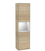 Пенал Villeroy & Boch Finion 41,8x151,6х27 см петлі зліва з підсвічуванням ДСП шпон дуба/білий матовий лак F460MTPC