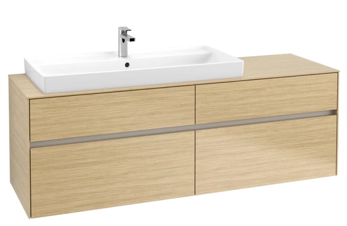 Тумба под раковину Villeroy & Boch Collaro 160х50 см с подсветкой ДСП северный дуб C029B0VJ