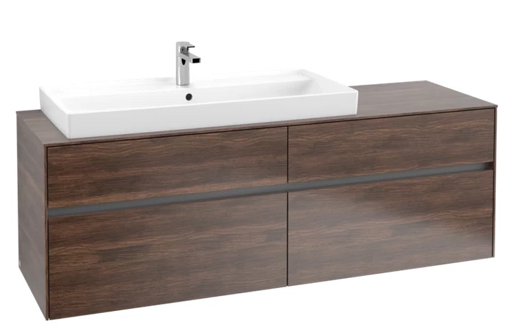 Тумба під раковину Villeroy & Boch Collaro 160х50 см з підсвічуванням ДСП дуб аризона C029B0VH