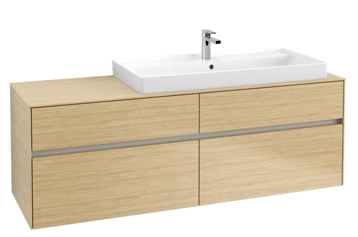 Тумба под раковину Villeroy & Boch Collaro 160х50 см с подсветкой ДСП северный дуб C030B0VJ